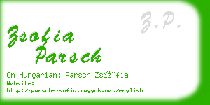 zsofia parsch business card